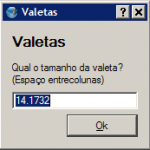 Responda a medida da valeta Responda a medida da valeta, normalmente 5mm