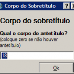 Caixa de diálogo corpo do sobretítulo Responda o corpo do sobretítulo (cartola ou chapéu ou cabeça)