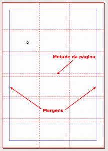 Página Scribus com grade